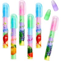 1PCS Creative Fruit Multi Color Replacement Head Eraser - 5-Section Bullet Head Pen Type Detachable Eraser