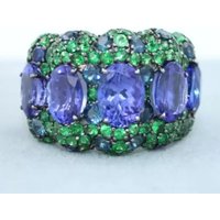 Luxury Inlaid Green Blue CZ Women's Ring Creativity Black Color Geometry Daily Wear Party Jewelry Anniversary Gift
