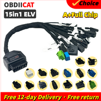 Latest 15 in 1 EIS ELV Gateway Test Line Platform Cables for Benz W164 W212 W221 W166 W246 W218 W204 W197 W447 W172 15in1 ELV