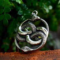 BEIER Women Men Stainless Steel Fashion The Eternal Snake Pendant Chain Necklace Jewelry BP8-1150