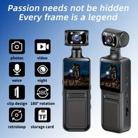 4k Action Cameras Pocket Camera 2k HD Wearable Night Vision Sports DV Digital Video Fitness Enthusiast Recorder 360 Rotating