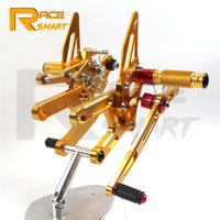 For YAMAHA YZF R6 2017-2023 Motorcycle CNC Adjustable Rearset Footpegs Footrest Foot Rest Pegs Pedal YZFR6 YZF-R6 2018 2019 2020