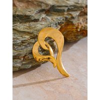Yhpup Stainless Steel Heart Fashion Waterproof Brooches Pin Lovers Jewelry Clothes Accessories Bijoux Wholesale for Men Women