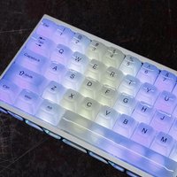 White Jade Frosted Translucent Keycaps Jelly PC Keycaps Set 115 Keys OEM Profile for Cherry Gateron MX Switches Gaming Keyboard
