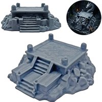 3D Printed Terrain Battlefield Platform With Stairs for Dnd/RPG Tabletop Wargaming Terrain Scenery