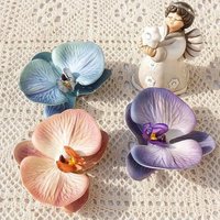 3D printed butterfly orchid headpiece, artificial cotton and silicone flower, wedding souvenir, party gift box, hair accessory,