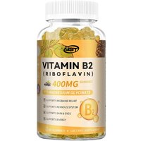 Vitamin B2 Gummies, Sugar Free Riboflavin Supplements, Containing Magnesium Glycinate, Coq10, And Elderberry, Non Gmo