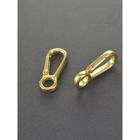 2pcs Korea small 28 mm 1.1 inch Solid Brass oval 8 shape large hole snap spring hook clasp jewelry DIY Accessory