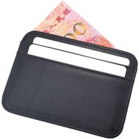 Real Leather Business Card Holder Genuine Leather Wallet Men Women Slim Thin Minimalist Wallets Money Bag Bank Credit Cardholder