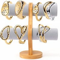 2026 New Hot Selling 925 Silver Shining Wave Stacked Belt Love Double Layer Women's Ring DIY Fashion Jewelry Display