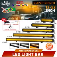CO LIGHT-Barre lumineuse pour touristes, antireflet, lampe de travail tout-terrain, DRL blanc et ambre, côté et support rapide astronomique, SUV RL, 32 pouces, 22 pouces