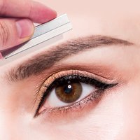 10-piece eyebrow grooming set, made of carbon steel, with single-sided corrugated blades, eyebrow trimmer, beauty tool