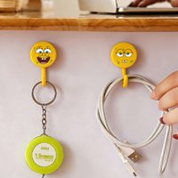 SpongeBobs Wall Hooks for Hanging Anime Expression Key Hanger Home Organization and Storage Bathroom Accessories Decoration Gift