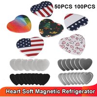 50PCS 100PCS Square Heart Soft Strong Magnetic Refrigerator Magnets Badge Button Parts Set Blank Consumables for Gifts Home