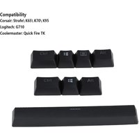 Razer 6.0u Corsair Logitec 6.5u Space Bar PBT Keycaps Double Shot Supplementary Row1 Caps Ctrl Alt Wins for Mechanical Keyboard