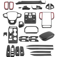 Carbon Fiber Interior Upgrade Overlay Covers For Ford Ranger Wildtrak T9 2023-2025 Rear Air outlet Center Gear Shift Panel