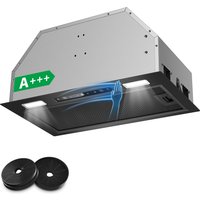 KICHPOWER 52cm Einbau-Dunstabzugshaube mit 64dB Leiser Betrieb A+++ Energieeffizient 750m³/h 3 Lüftergeschwindigkeiten Touch-/Gestensteuerung & Boost-Funktion