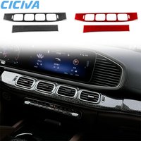 For Mercedes-Benz GLE W167 2019-2024 Central control air outlet Decoration Trim Soft Carbon Fiber Car Internal Accessories