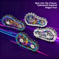 AliExpress Bandai CNC Machined Stainless Steel Silent Gear Fidget Toy Bicycle Chain Finger Spinner for Adult Office Stress Relief Focus Tool