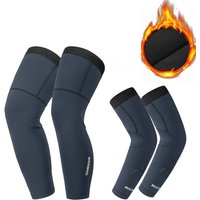 AliExpress ROCKBROS Sport Warmth Sleeve Leg Sleeve Windproof Sports Fleece Sleeves Knee Braces Men Women Autumn Winter Cycling Equipment