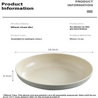 5pcs/set Vegetable Plate Tableware Plate Nordic Wheat Straw Plate Fruit Plate