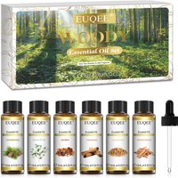 EUQEE 6pcs/set Woody Essential Oils for Humidifier Diffuser Candle Sandalwood Eucalyptus Cedarwood Frankincense Cinnamon Myrrh