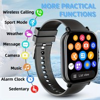 LAXASFIT New Smart Sports Watch Fitness Timer Health Monitor Smart Wristwatch Bluetooth Talk Men and Women Sports Smart Watch
