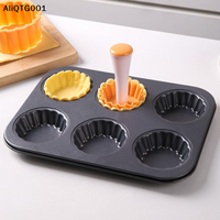 Mini Tart Shells Mold Set Plastic round Tartlet Maker Pastry Tamper Baking Tools for Kitchen