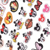 11--39Pcs Cartoon Mickey Mouse Minnie Apparel Iron on Embroidered Patches for Sew Child Clothes Sticker Jeans Appliques