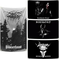 90x150cm D-Darkthrones Heavy Rock Band Flag Polyester Digital Printing Banner for Bedroom Wall Art Out Door Tapestry