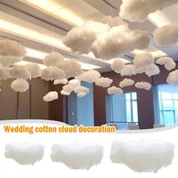 Artificial White Cotton Cloud Wedding Background Decor Props Christmas Birthday Party Living Room Diy Hanging Decor Cotton Cloud