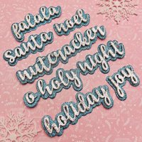 KSCRAFT 2023 Christmas Shadow Words Metal Cutting Dies Stencils for DIY Scrapbooking Decorative Embossing DIY Paper Cards