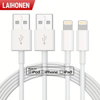 1/2 PCS USB Cable MFI certified for iPhone Charger Cord USB to Ligtning Chargers Cable for iPhone 14 Fast iPhone Charging Cable