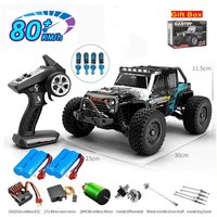 1:16 80KM/H Or 50KM/H 4WD RC Car With LED Remote Control Cars High Speed Drift Monster 4x4 Truck Fast Drift Racing Toy Kids