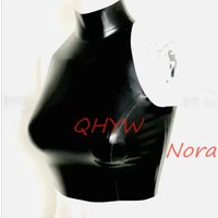 Women Latex Elegant Crop Top Gummi Female Slim Fitted Latex Vest Halloween Cosplay Costumes Support Custom Made