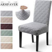 ARMFAVER Jacquard Chair Covers for Dining Living Room High-Quality Elastic Soft Chair Seat Cover Slipcover Suitable Home Decor