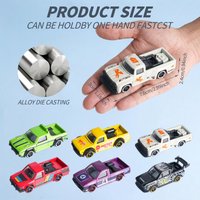 1:64 Diecast Pickup Trucks Set of 6, Alloy Off-Road Vehicle Models, Mini Toy Cars for Kids, Assorted Colors, Collectible Gift