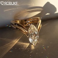 1/2/3CT Marquise Cut Engagement Ring Set Vintage Moissanite Solitaire Ring Set for Women S925 Silver Matching Wedding Band GRA