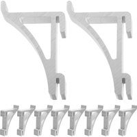 10 Pcs Aluminum Freezer Hooks Refrigerator Shelf Clips Cooler Shelf Support Hooks Metal Bracket Shelf Support Hanger Bracket