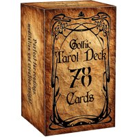 78 Card Gothic Vintage Tarot Deck Size 13x8cm, Includes Paper Guide for Beginners to Navigate Choices and Awakening
