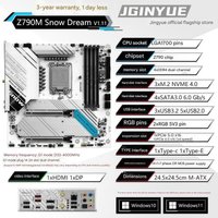 Jingyue Z790Z690 Snow Dream Motherboard D4 Compatible with 121314 Generation CPU Set ARGB 1700 Z790MDDR4 New Motherboard