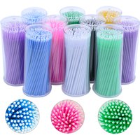 100Pcs/Flasche Einweg MicroBrush Wimpern Pinsel Verlängerung Individuelle Lash Entfernen Tupfer Micro Pinsel Für Wimpern Verlängerung Zu