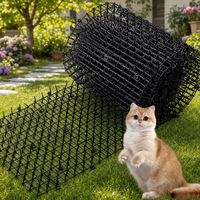 Safe Cat Deterrent Spikes Outdoor Dog Repellent Mat Plastic Anti Cat Scat Mat Garden Scarer Tool for Protecting Yard Car Furnitu