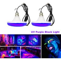 12W uv black light bulb with switch violet light tube suitable for holiday parties fluorescent birthday party cabinet body paint