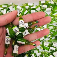 10pcs Mini Alcoholic Drink Bottle Resin Charms Popular Wine Bottles Pendant For Earring Keychain diy Cute Jewelry Making