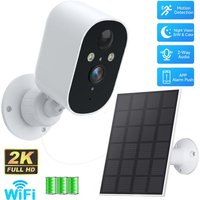 1080P Solar Security Camera Monitor Wireless Outdoor Home 2K Solar Battery Powered Camera Motion Alarm Two Way Audio Waterproof