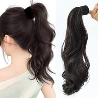 Magic Hair Tie Curly Ponytail Synthetic Hair Heat Resistant Fluffy Hairpiece Fashion Hair Accessories for Women Daily Party