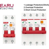 2P 4P AC 230V 400V Type A RCBO RCCB MCB Electronic Residual Current Circuit Breaker Over Short Current 30mA Leakage Protection