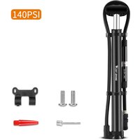 AliExpress NONE Ball Air Mini BIKE Pump Alloy Aluminum Alloy Black Silver Mini Portable Tire Bike 140psi 28.5*4.5cm High Quality