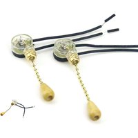 1Pc Universal Wall Light Pull Switch Home Ceiling Fan Lamp Pull Chain Cord Switch Set Replacement Tools 3A 250VAC 6A 125VAC